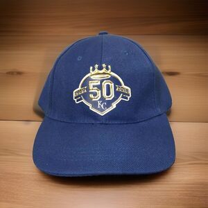Kansas City Royals 50th Anniversary Hat 1969-2018 Blue Adjustable Cap MLB Pepsi